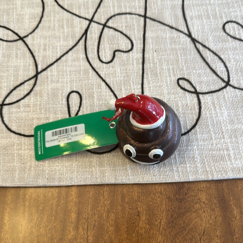 Tipsy Elves Poo Santa 3D Ornament - Picture 8 of 8
